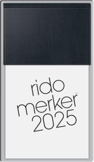 rido idé Tischkalender "Merker Miradur", 2025, schwarz