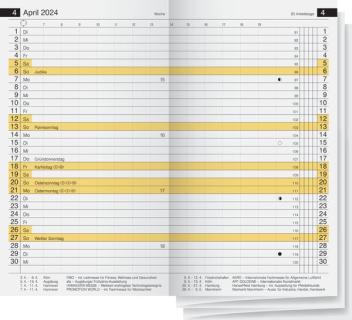 Plankalender Miniplaner Kalender- Einlage d15, 2 Seiten = 1 Monat,