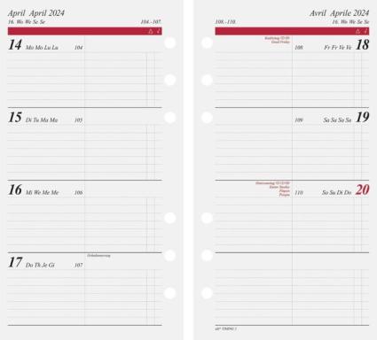 rido idé Kalender-Einlage "Wochenkalendarium I", 2024