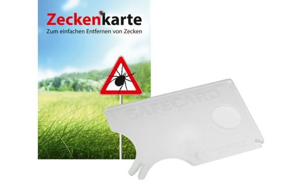 RNK Zeckenkarte Safecard mit Lupe , 85 x 54 mm (6530374)