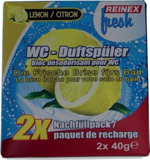 WC-Duftspüler Nachfüllung Lemon, 2er passend für Duftspüler 1044,1045,10709