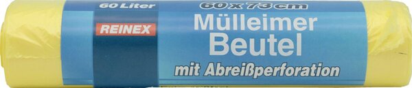 Mülleimer Beutel, 60 l, 20er 7 my / Beutelmaß: 630 x 730 mm