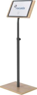 Infodisplay NAT0705 DIN A4 132x40x30cm Eleganter Ständer in Holzoptik Eiche