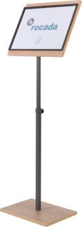 Infodisplay NAT0706 DIN A3 132x40x30cm Eleganter Ständer aus edlem Holz