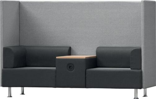 rocada 2-Sitzer Besprechungsecke Soft Seating schwarz, grau grau
