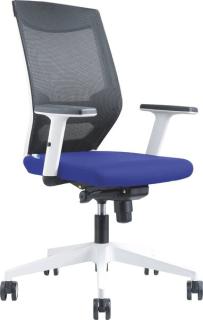 rocada Bürostuhl, 908W-3 Stoff blau, Gestell weiß
