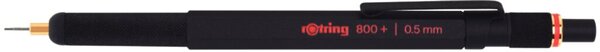 ROTRING Feinminen- und Eingabestift 800+, 0,5 mm, schwarz klassisches Sechskant
