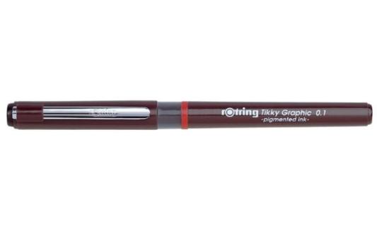 ROTRING Tikky Graphic Faserschreiber, Strichstärke 0,5 mm mit pigmentierter Tin