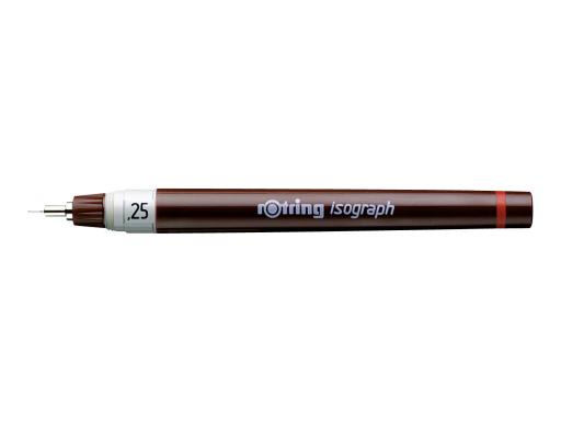 ROTRING Tuschefüller isograph 0,25 mm, schwarz Farbcode: weiß (S0202130)