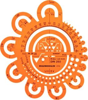 Rumold Abrundungsschablone, orange 