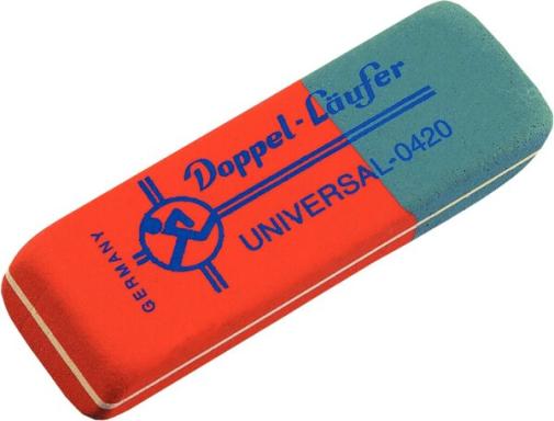 Radierer Doppel-Läufer Universal 75x24x10mm