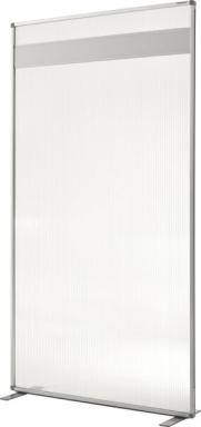 Raumteiler Acryl mit T-Fuß 1800x1000mm350mm, Alurahmen