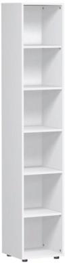 Regal 6 OH mit Standfüßen weiß 400x420x2160 Flex