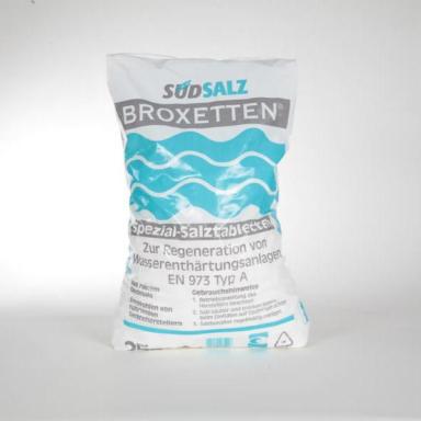 Regeneriersalz-Tabletten | 25 kg <br>für Wasserenthärtungsanlagen (Ionenaustauschanlagen) (Broxetten®, Regenit®)