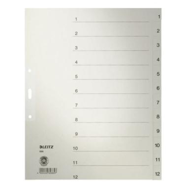 Register 1-12 A4 12 Bl grau 100g/qm Tauenpapier RC
