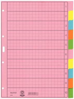 Register Blanko A4 5-farbig 5Bl 130g/qm Tauenpapier RC
