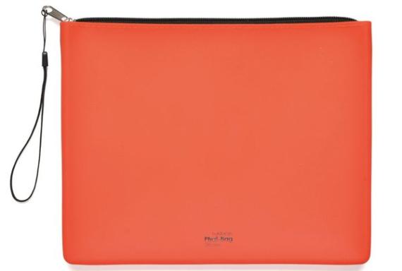 Reißverschluss-Beutel, A5, Silikon, rot, mit Handgelenkschlaufe