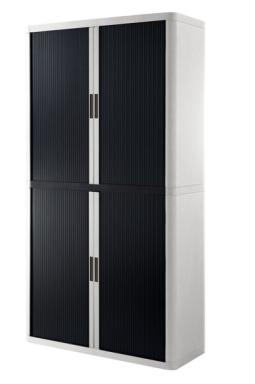 Rolladenschrank Stecksystem easyOffice weiss / schwarz 2m