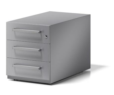 Image Rollcontainer_Note_mitGriff_silber_3_Universalschubladen_img1_4385638.jpg Image