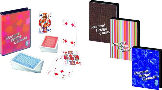 Rommé, Canasta, Bridge Designs sort., Nr: 27075
