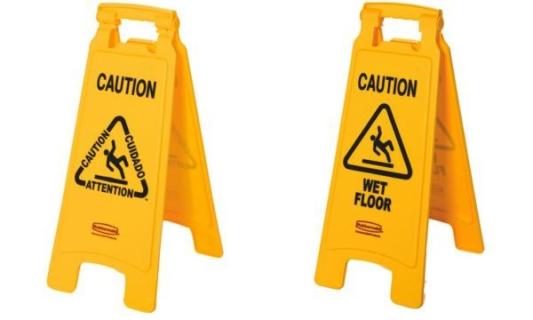 Rubbermaid Warnschild Caution Wet Floor, mehrsprachig (71240141)