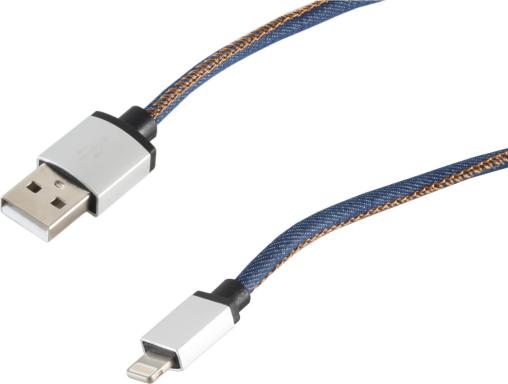 S-CONN 14-50025 1m USB A Lightning Blau Handykabel (14-50025)