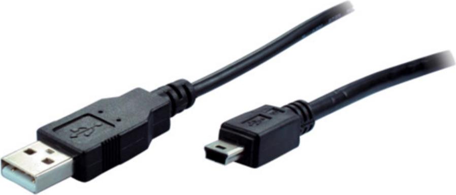 S-CONN USB-Micro Kabel USB-A-ST auf USB-B Mini 5pin 2.0 Kupfer 2,0m (14-16035)