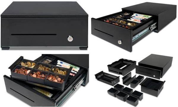 SAFESCAN Kassenlade "HD-3342 Heavy Duty", schwarz 8 Münzfächer / 8 Geldscheinfä