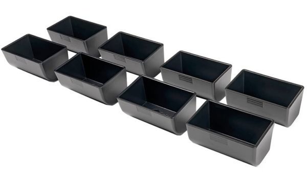 SAFESCAN Münzbehälter-Set 4141CC, wiegbar, 8-teilig wiegbares Münbehälter-Set f