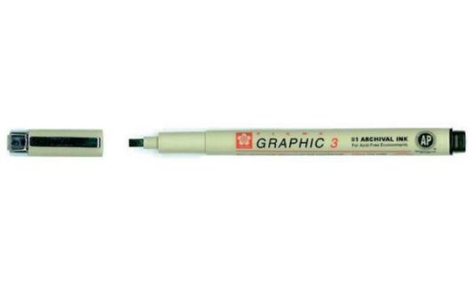 SAKURA Grafikstift PIGMA GRAPHIC 3, schwarz (8012101)