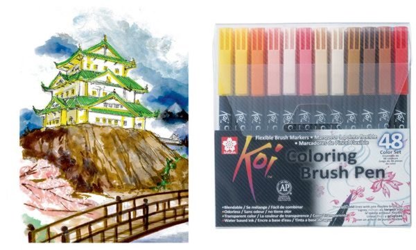 SAKURA Pinselstift Koi Coloring Bru sh, 48er Etui (8012051)