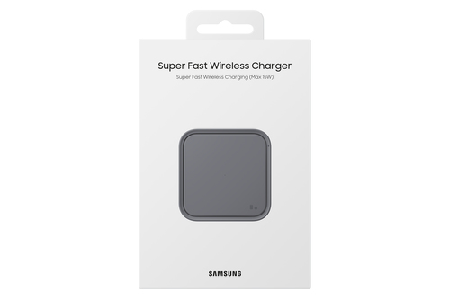 SAMSUNG EP-P2400TBEG Wireless Charger Pad mit Adapter dunkel grau
