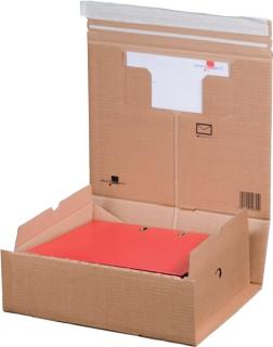 Duo-Ordnerversandbox für 2 Ordner, braun, hk, m. Aufreißfaden