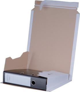 Ordnerversandverpackung 35-80mm, weiß, hk, m. Aufreißfaden