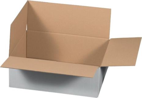 Versandkarton 1-wellig, weiß, Außenmaß: 395x295x140mm