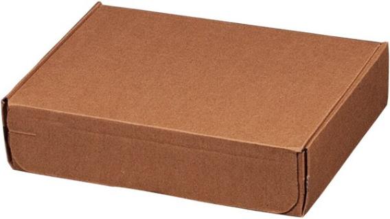 Modulbox braun, portooptimiert als Maxibrief, haftklebend, Aufreißfaden
