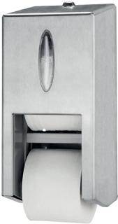 Doppelrollenspender für Midi Toilettenpapier, Edelstahl, T7 System