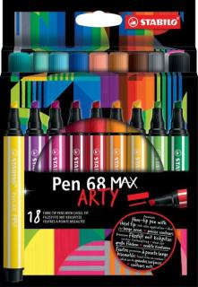 STABILO Fasermaler Pen 68 MAX, 18er Etui ARTY