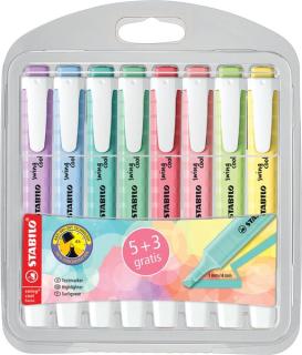 Textmarker swing cool Pastel 5+3 Etui 