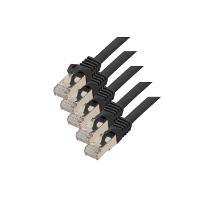 SCONN TP-Patchkabel S/FTP PIMF Rohkabel Cat.7 (VE5) schwarz 0,5m