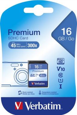SD-Card 16GB Verbatim Class 10