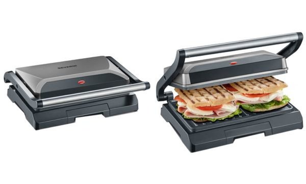 SEVERIN Kompakt-Multigrill KG 2394, 800 Watt, grau / schwarz (96270042