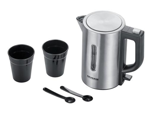 SEVERIN WK3647 Wasserkocher Edelstahl-gebürstet-schwarz