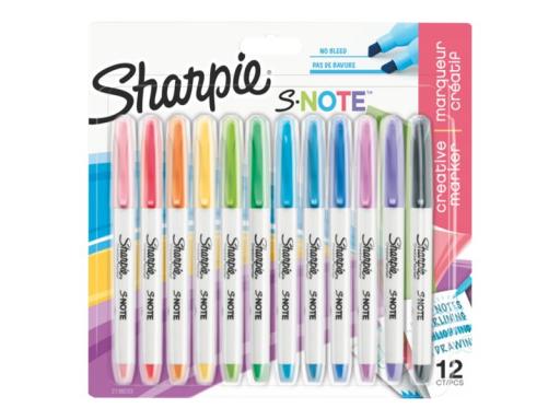 SHARPIE Kreativ-Marker S-Note Keilspitze 12er Blister