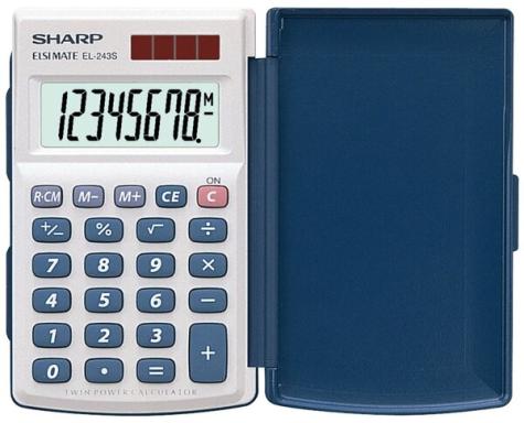 SHARP EL-243S CALCULATOR DUAL POWER