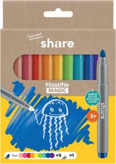 Filzstift Magic 10er-Set, share 1x rot, 1x blau, 1x grün, 1x gelb,