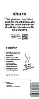 Fineliner 6er-Blister, share 6er-Blister, 1 x schwarz, 1x rot,