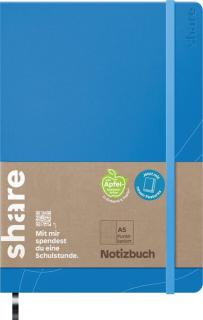 Notizbuch A5 punktkariert hellblau share