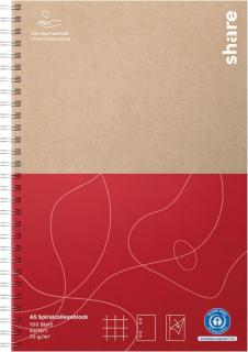 Collegeblock A5 kariert, share 100 Blatt, weiß