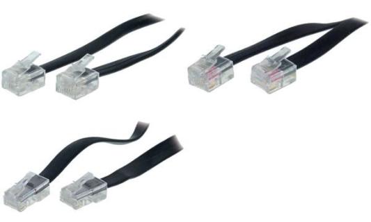SHIVERPEAKS BASIC-S Modular-Kabel, RJ11 - RJ45 Stecker RJ11 Stecker mit 6 Pin-P